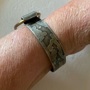 Bronze Embossed Latch Bracelet